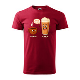 Tričko s potiskem Sorry, I´m latte: červené L