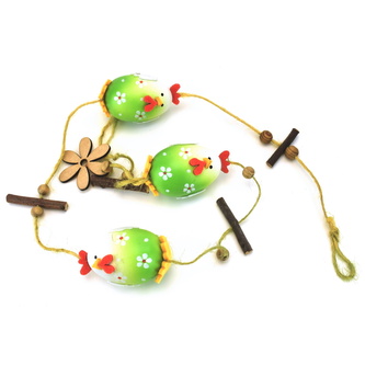 Velikonoční závěsný řetěz s vajíčky zelený