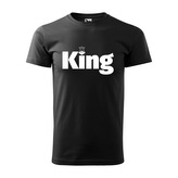 Tričko s potiskem King: černé 5XL