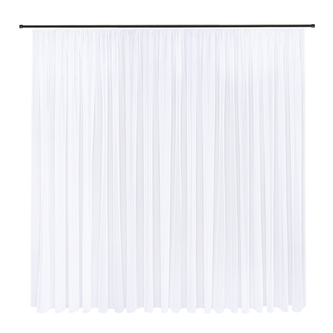Dlouhá záclona z materiálu 7038 - bílá, 245 mm, 600 mm