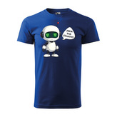 Tričko s potiskem Šťastný robot: modré 4XL
