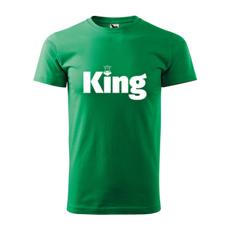 Tričko s potiskem King: zelené 3XL