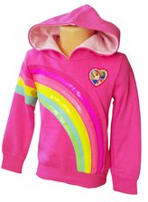 Dívčí mikina TLAPKOVÁ PATROLA duha s flitry přes hlavu, růžová, velikost: 116