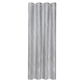 Záclona s kroužky, žakár - šedá, 245 mm, 145 mm