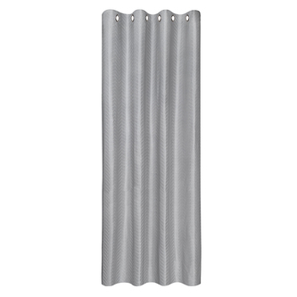 Záclona s kroužky, žakár Kiel - šedá, 245 mm, 145 mm