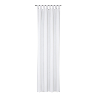 Záclona s poutky, jednobarevná - bílá, 235 mm, 140 mm