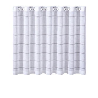 Kuchyňská záclonka s kroužky - bílá, 75 mm, 140 mm