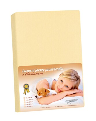 Jersey LUX - Vanilková - 180x200 cm