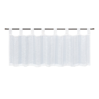 Bistro záclonka, mačkaný efekt - bílá, 50 mm, 150 mm