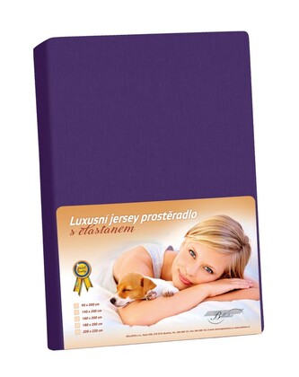Jersey LUX - Švestková - 160x200 cm