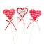 Srdce s růžičkami zápich 3 ks