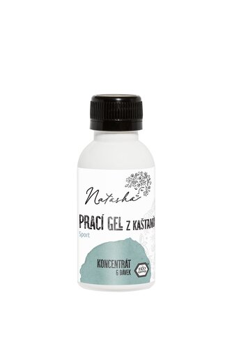 Natasha Prací gel z kaštanů Sport - koncentrát 100 ml - 33 pracích dávek v 500 ml