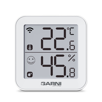 Chytrý vnitřní teploměr s vlhkoměrem GARNI 158THT