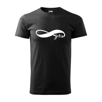 Tričko s potiskem Navždy jeho: černé 4XL