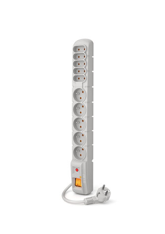 Acar S10 3m kabel, 5+5 zásuvek, přepěťová ochrana, bílá Acar S10 3m kabel, 5+5 zásuvek, přepěťová ochrana, bílá