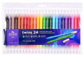 Flamastry dwustronne 24 kolory