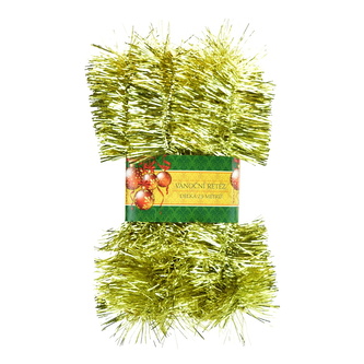 Vánoční řetěz zlatý 7cm x 2,5m