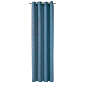 Dekorační závěs s očky, modrý - modrá, 245 mm, 140 mm