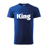 Tričko s potiskem King: modré XL