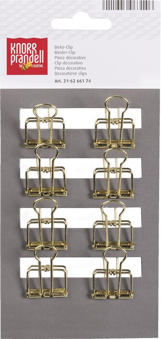 Kovový dekorační klip zlatý, 19 mm