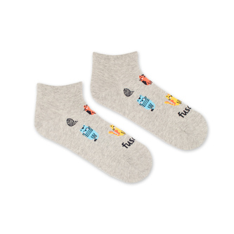 Kotníkové ponožky Kočky Šedé S (35-38)