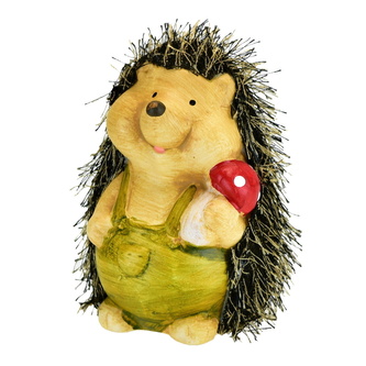 Ježek s houbičkou keramický 13 cm