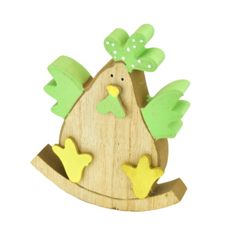 Slepička na houpačce, zelená 15 cm