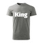 Tričko s potiskem King: šedé S
