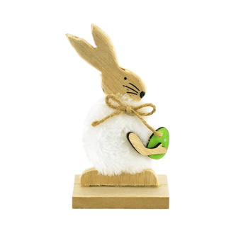 Zajíček plyšový s vajíčkem 13 cm