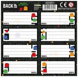 Nalepki na zeszyt BackUp 7 A102 (25szt) DERFORM