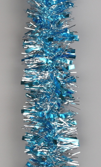 Vánoční řetěz modrý 9cm x 2m