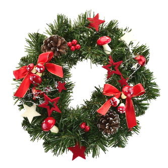 Věnec s muchomůrkami Ø30 cm