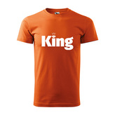 Tričko s potiskem King: oranžové XL