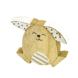 Dřevěný tančící zajíček 11 cm