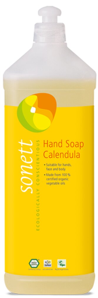 Sonett Tekuté mýdlo - měsíček BIO 1 l - pro vaše ruce, obličej i celé tělo