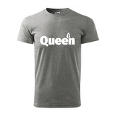 Tričko s potiskem Queen: šedé S