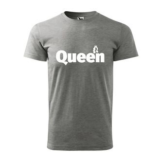 Tričko s potiskem Queen: šedé S