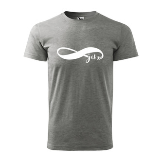 Tričko s potiskem Navždy jeho: šedé XL