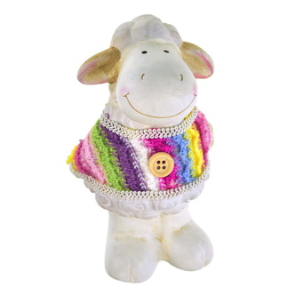 Ovečka keramická ve svetru 13 cm