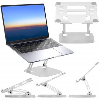Stojan na notebook SPRINGOS LAPTEQ stříbrný