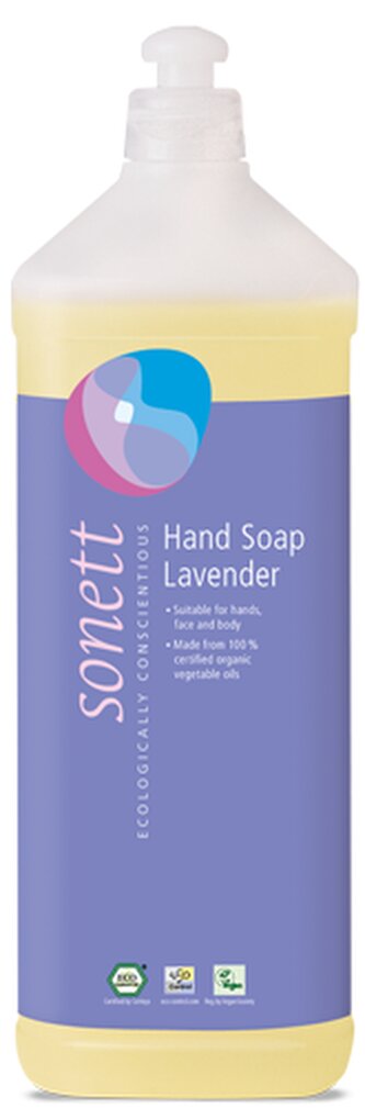 Sonett Tekuté mýdlo - levandule BIO 1 l - pro vaše ruce, obličej i celé tělo
