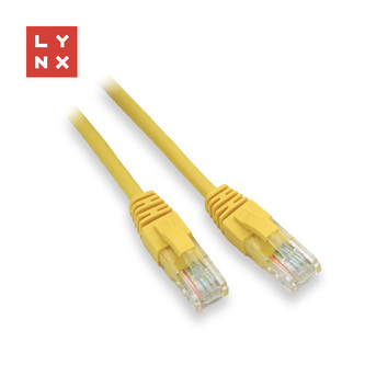 LYNX UTP patch kabel Cat5e, PVC, CCA, 2m, žlutý LYNX UTP patch kabel Cat5e, PVC, CCA, 2m, žlutý