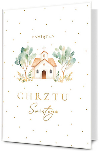 Książeczka Chrzest biała, kościół