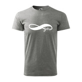 Tričko s potiskem Navždy jeho: šedé 2XL