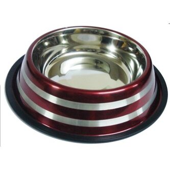 Miska nerez LINE červená 0,9l/18cm(48)