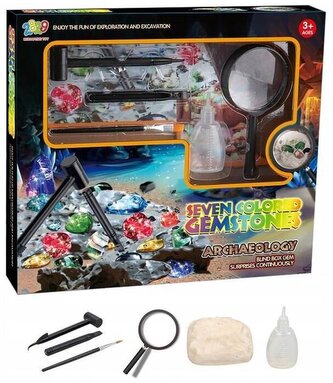 Kopalnia diamentów 7 kolorowych kamieni z lupą, Norimpex