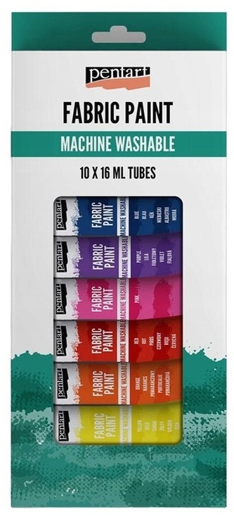 Farba do tkanin zestaw 10x16ml, Pentart