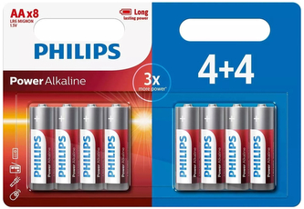 Baterie LR6 Power Alkaline 4 + 4 szt., Philips