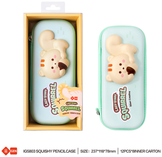 Piórnik duży Wiewiórka 24x12x8cm, Squishy