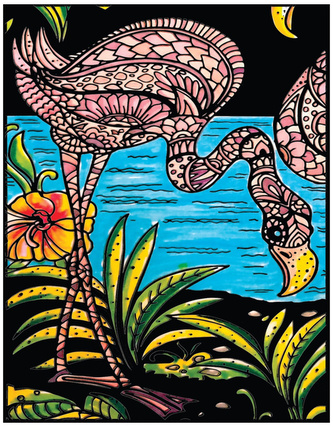 Kolorowanka welwetowa 29,7x21 Flaming, Colorvelvet